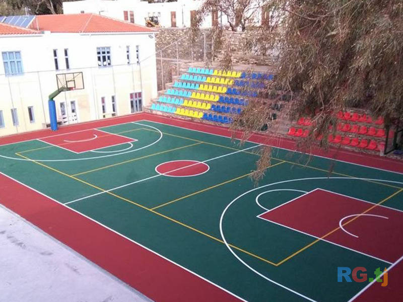 Укладка резинового покрытия в Таджикистане